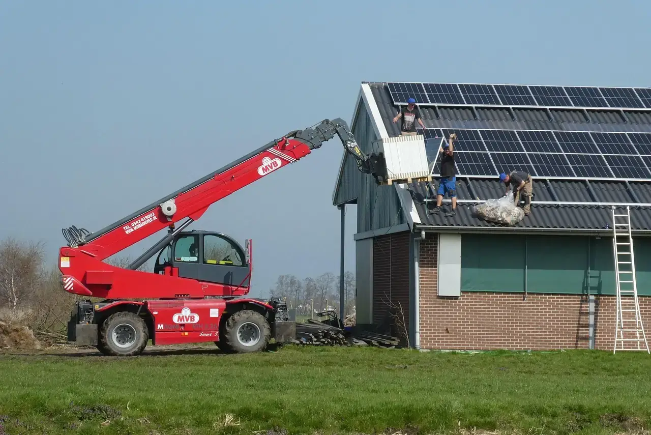 Operação de usina solar